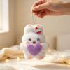 Cartoon Angel Heart Rabbit Plush Pendant - Cute Couple Style Bag Charm for Students and Friends