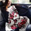 1pc Floral Fox Design Blanket  Perfect for Home Decor, Gift Idea, Seasonal Use, Living Room, Travel, Camping