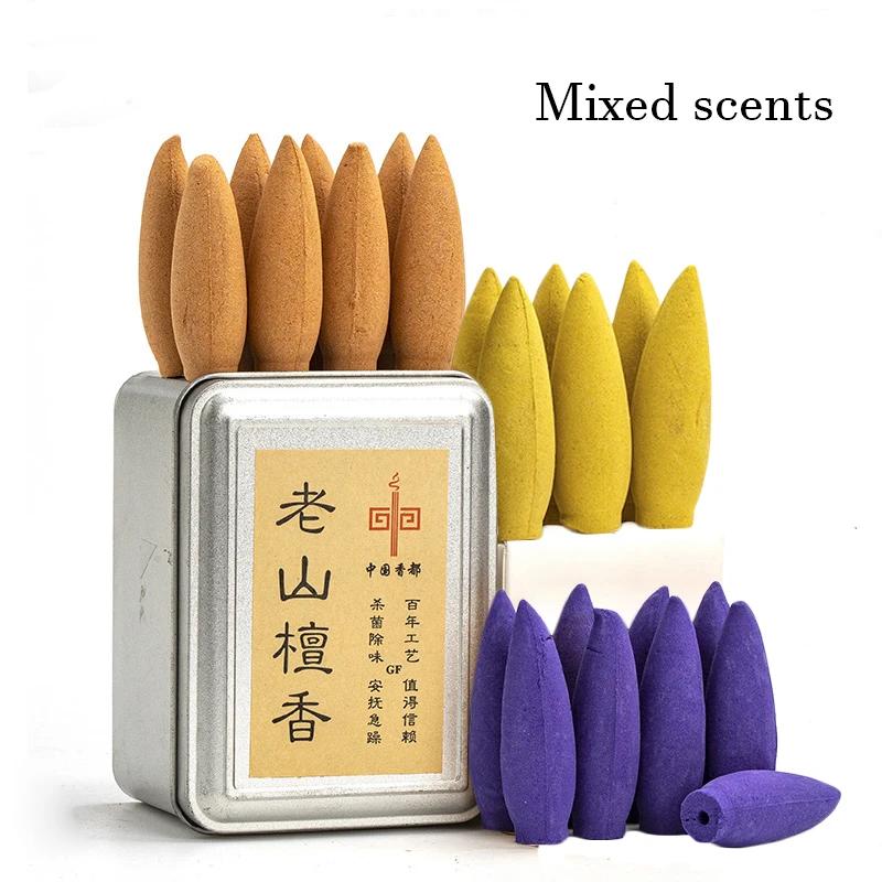 20pcs/box Oversized Backflow Incense Cones 30 Minutes Smoke Waterfall Lavender Jasmine Cone Incense Purified Air Sandalwood