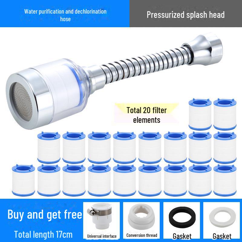 Univerzální filtr na kuchyňskou baterii a prodlužovač s ochranou proti stříkání šetřící vodu