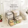 Clear Transparent Storage Box With Dustproof Lid And Portable Handles For Organizing Books Magazines Home Office Study