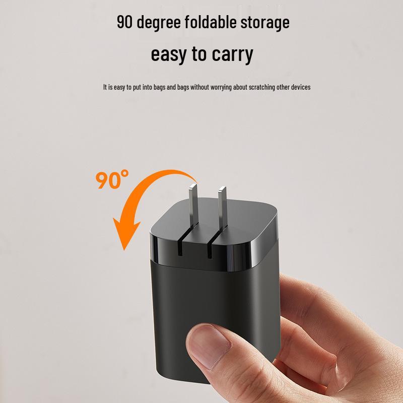 65W Retractable Type-C Charger with Built-in Cable - EU Standard