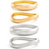 Salircon Punk Geometric Chunky Heavy Frosted Metal Bracelets Woman Jewelry Hip Hop Simple Open Cuff Spring Bangles Mujer Jewelry