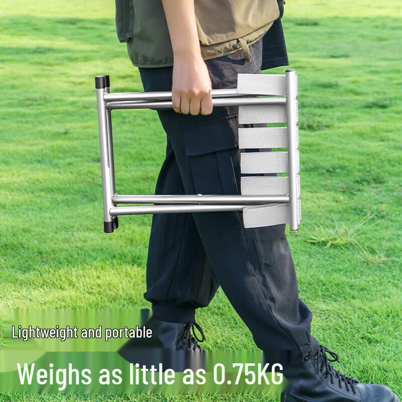 SERIES CLEAR Portable Folding Camping Stool with Backrest