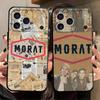 m-Morat For iPhone 17 Air 16 15 14 13 12 11 Pro Black Soft Cover Phone Case
