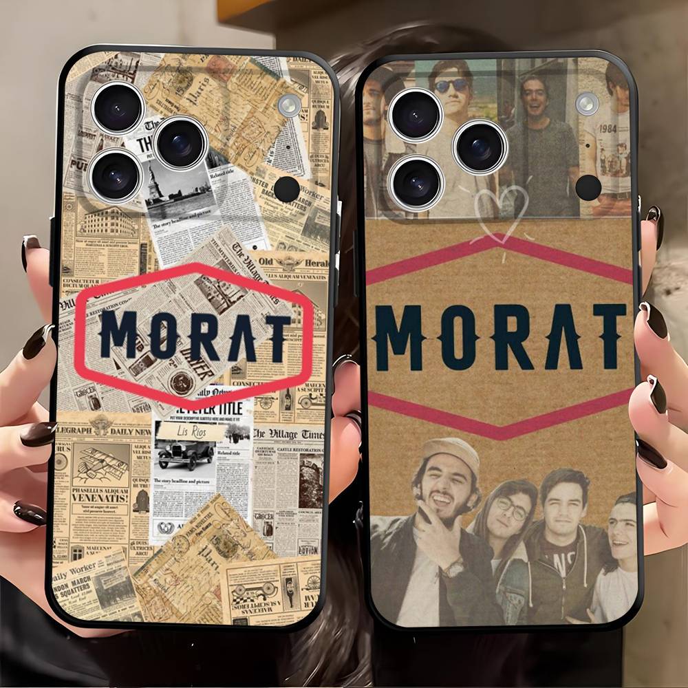 m-Morat For iPhone 17 Air 16 15 14 13 12 11 Pro Black Soft Cover Phone Case