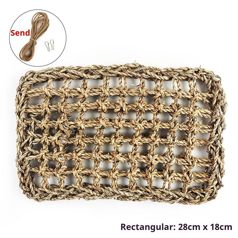 Haustier Papageienbedarf Vogelspielzeug Wassergras Kletternetz Kaninchen Vogel Kauspielzeug Stroh Hängematte Schaukel Haustier Beißring