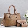 2026 New 3pcs/Set Mother-Daughter Alligator HandbagS Women's Shoulder Crossbody Bag Multi-Piece Crocodile Pattern tote bag