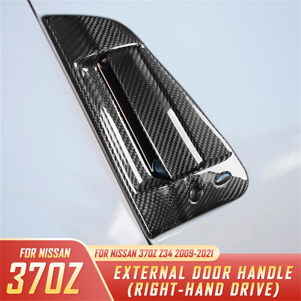 Real Carbon Fiber Exterior Door Handle Cover For 09-21 Nissan 370Z Z34 RHD Only