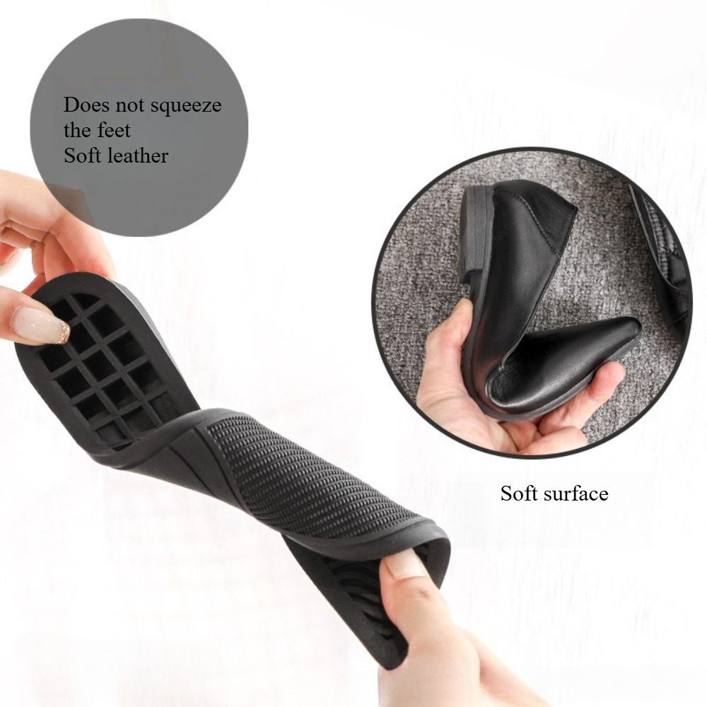 Women's Black Pointed-Toe Work Shoes - Soft Leather Shallow Mouth, Flat Soft-Soled, Comfortable for Interview/Flight Attendant, XCY36-357