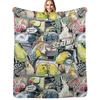 Parrots Comic Style Throw Blanket Lightweight Cozy Blanket for Bed Sofa