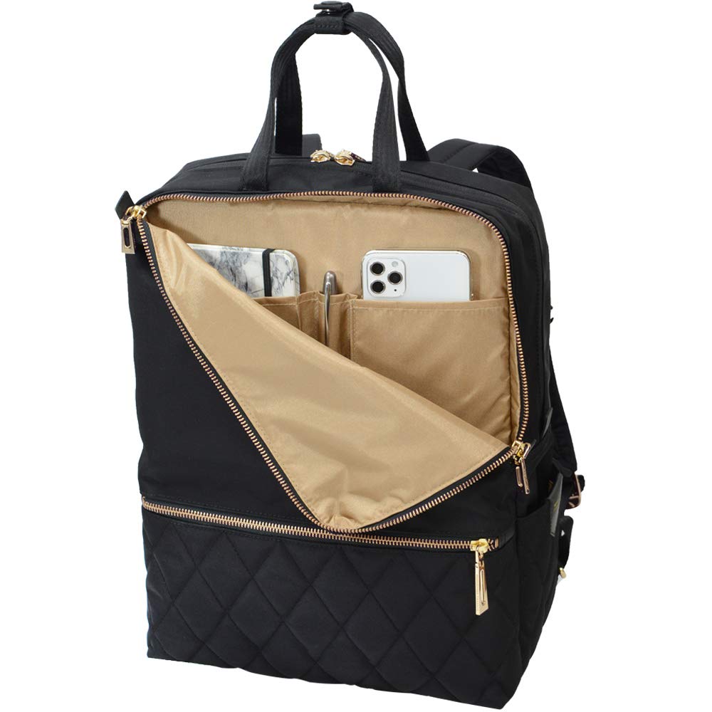 1301BKGD Rucksack Gold [Manhattan Passage] (Black