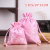 5Pcs Drawstring Pocket Chinese Style Pocket Jewelry Gift Wedding Candy Packaging Bag  Storage Bag Reusable Pouches