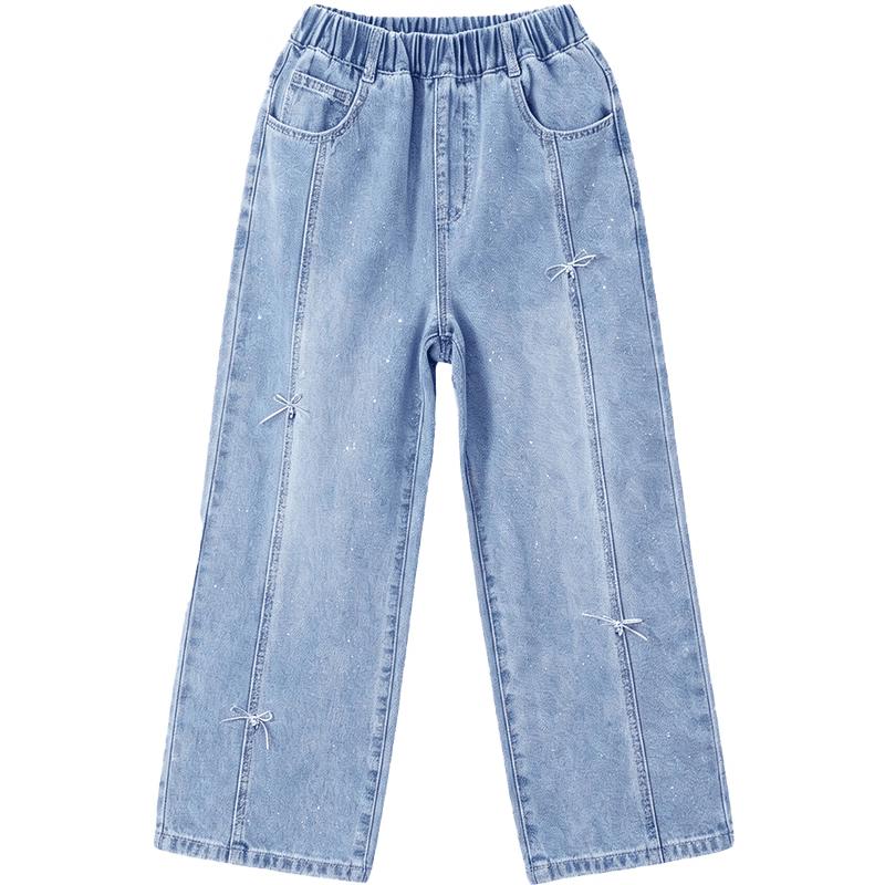 Deesha Girls' 2026 Autumn Fashion Straight Leg Denim Jeans