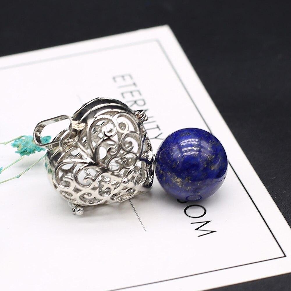 Hi New Necklace Pendant Natural Stone Heart-Shaped Cage Pendant For Jewelry Making DIY Necklace Bracelet Gift Jewelry Accessory