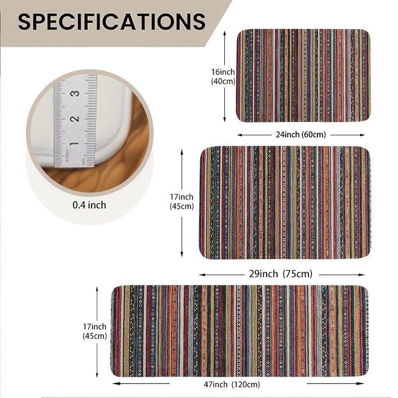 1ks kuchyňské koberce proti únavě, Bohemian Print Voděodolná protiskluzová tlustá polstrovaná kuchyňská podložka Heavy Duty Comfort Stojací podložka do kuchyně