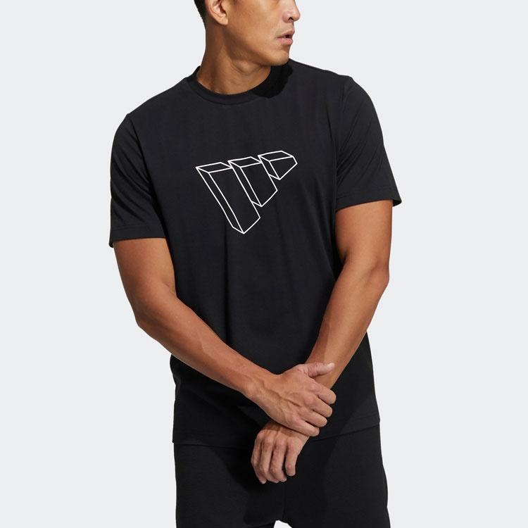 adidas Fi Tee Sub Bos Logo Printing Round Neck Short Sleeve Black Men's GP0965