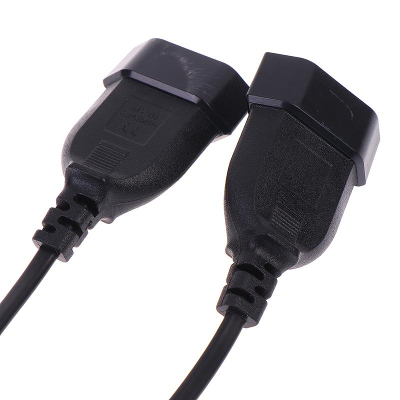 4.0Mm Cee7/16 Eu 2 Prong Male To Female Dual Output 2 Ways Outlet Extension Cord European M/F Power Splitter Cable
