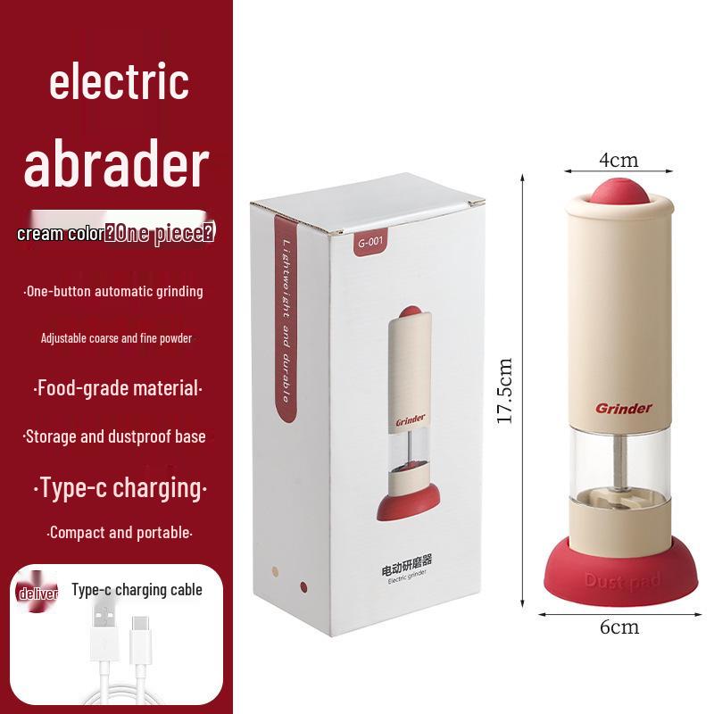 Electric Pepper Grinder for Kitchen - Fresh Ground Sea Salt, Black Pepper, and Sichuan Peppercorns.