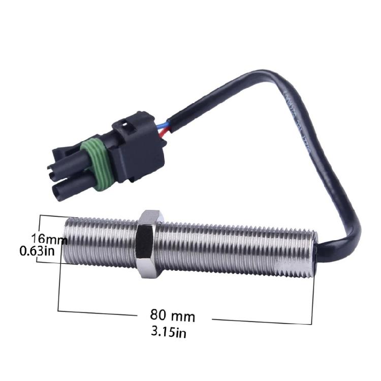 Temperature Resistant Speed Detector High Sensitivity RPM Sensor 5/8 18UNF Threaded Mounting Device for Heavy Machinery