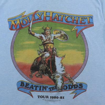 1980 Molly Hatchet Beatin The Odds Tour T-shirt Cotton Unisex Tee S-4XL BO351 Unisex T-Shirt