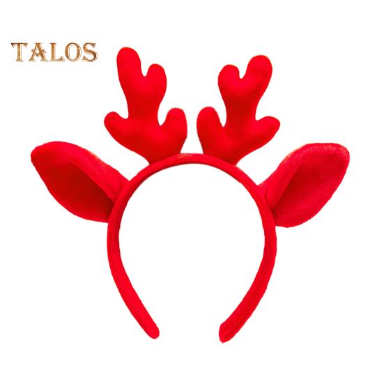 

Різдвяна пов язка для волосся з рогів, еластична, протиковзаюча, плюшева, підходить для будь-якого віку, різдвяні аксесуари для волосся, прикраса для святкової вечірки, костюм, святковий Хелловін червоний