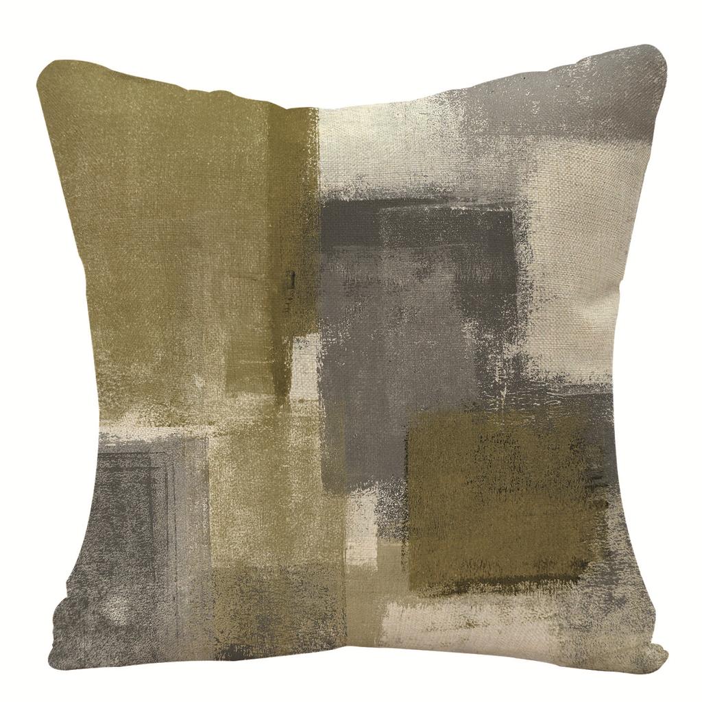 Home Oil Painting Geometric Abstract Pillow Case Sofa Pillow Cushion Cover