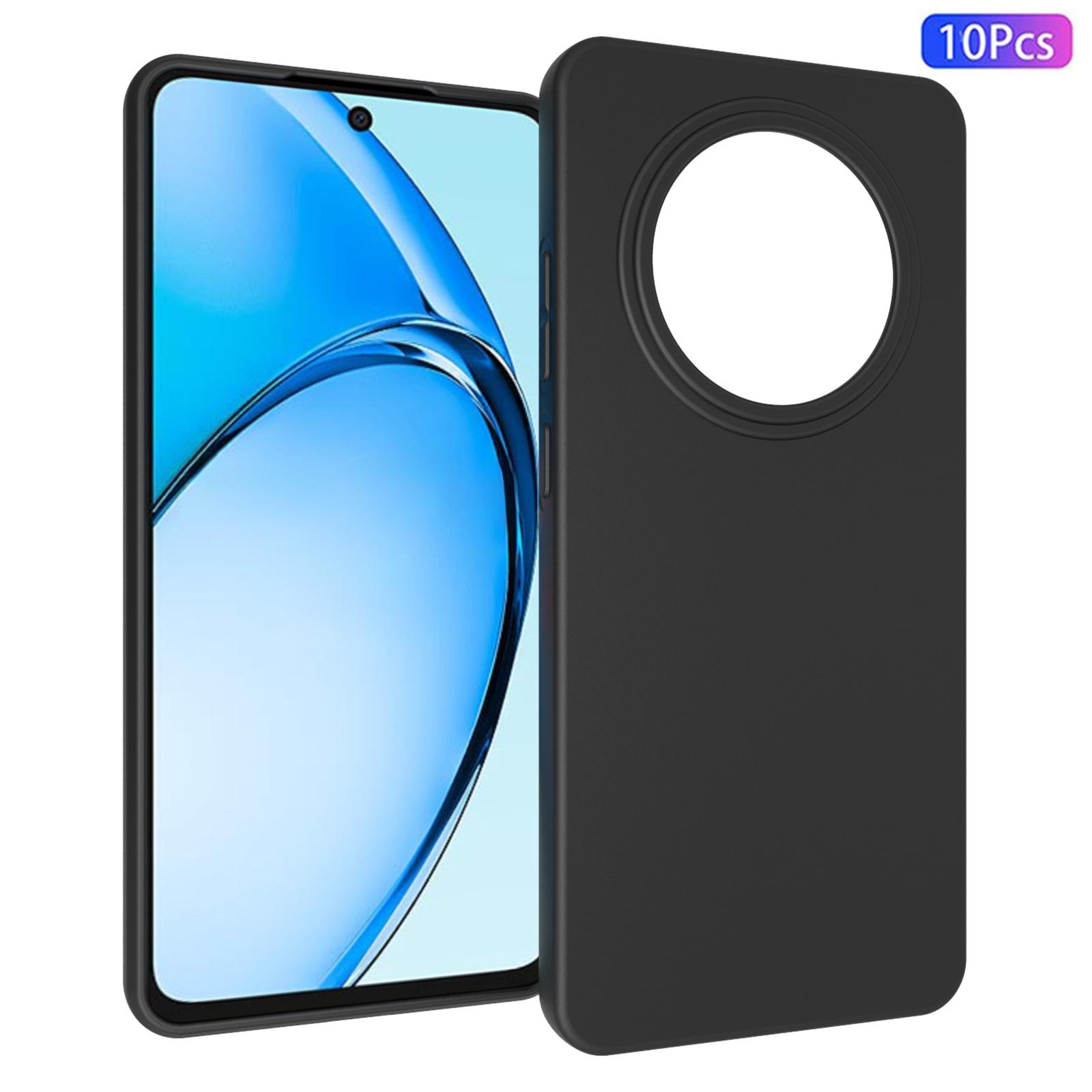 

10Pcs/Pack for Oppo Reno12 F 5G Case Anti-Fingerprint TPU Phone Cover Black