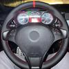 Custom Microfiber Leather Car Braid On The Steering Wheel Cover for Alfa Romeo Giulietta 2010-2014 MiTo 2008-2015 Car-styling