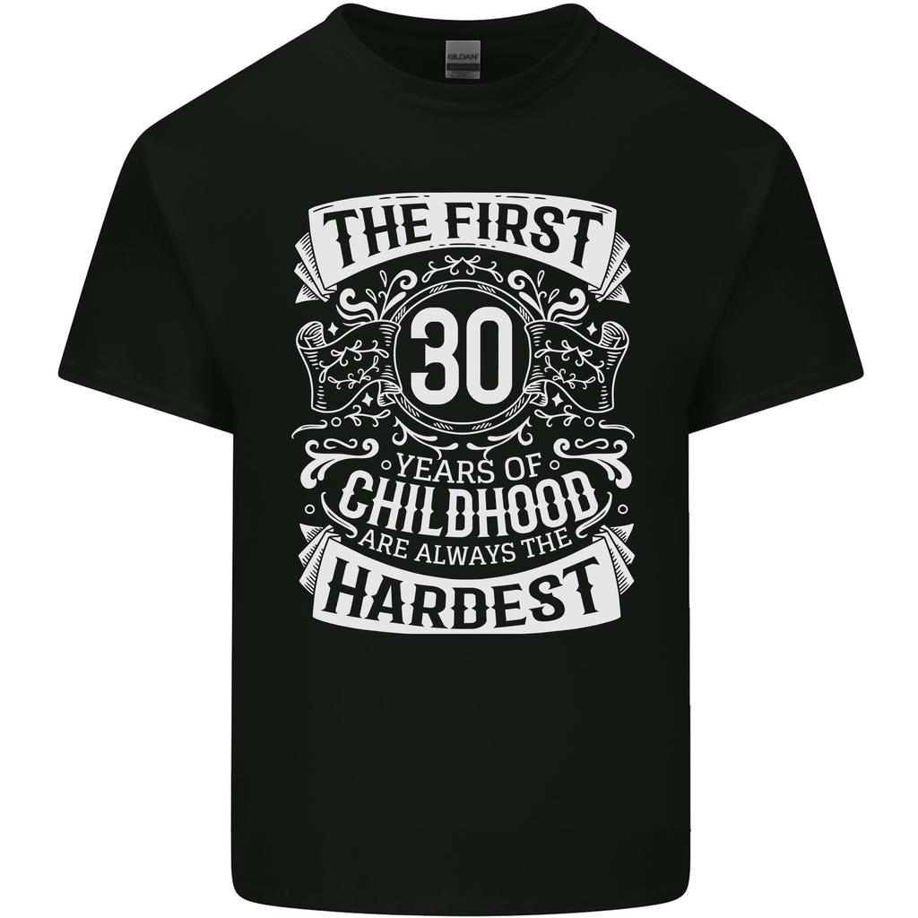 First 30 Years of Childhood Funny 30th Birthday Unisexs Light Cotton TShirt
