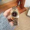 Bracelet Imprimé Léopard Nouvelle Arrivée Montre à Quartz de Luxe pour Femme Cadran Large Exquis Montre Mode Cadeau pour Femme