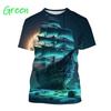 Pirate Ship Theme 3D Print Men's T-Shirt Summer Casual Men's Street T-Shirt Outdoor Sports Short Sleeve Fashion Men's T-Shirt