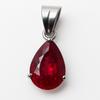 Natuurlijke Rode Robijn Hanger 14 karaat Peer Geslepen Edelsteen 925 Sterling Zilver Edelsteen Sieraden Cadeau