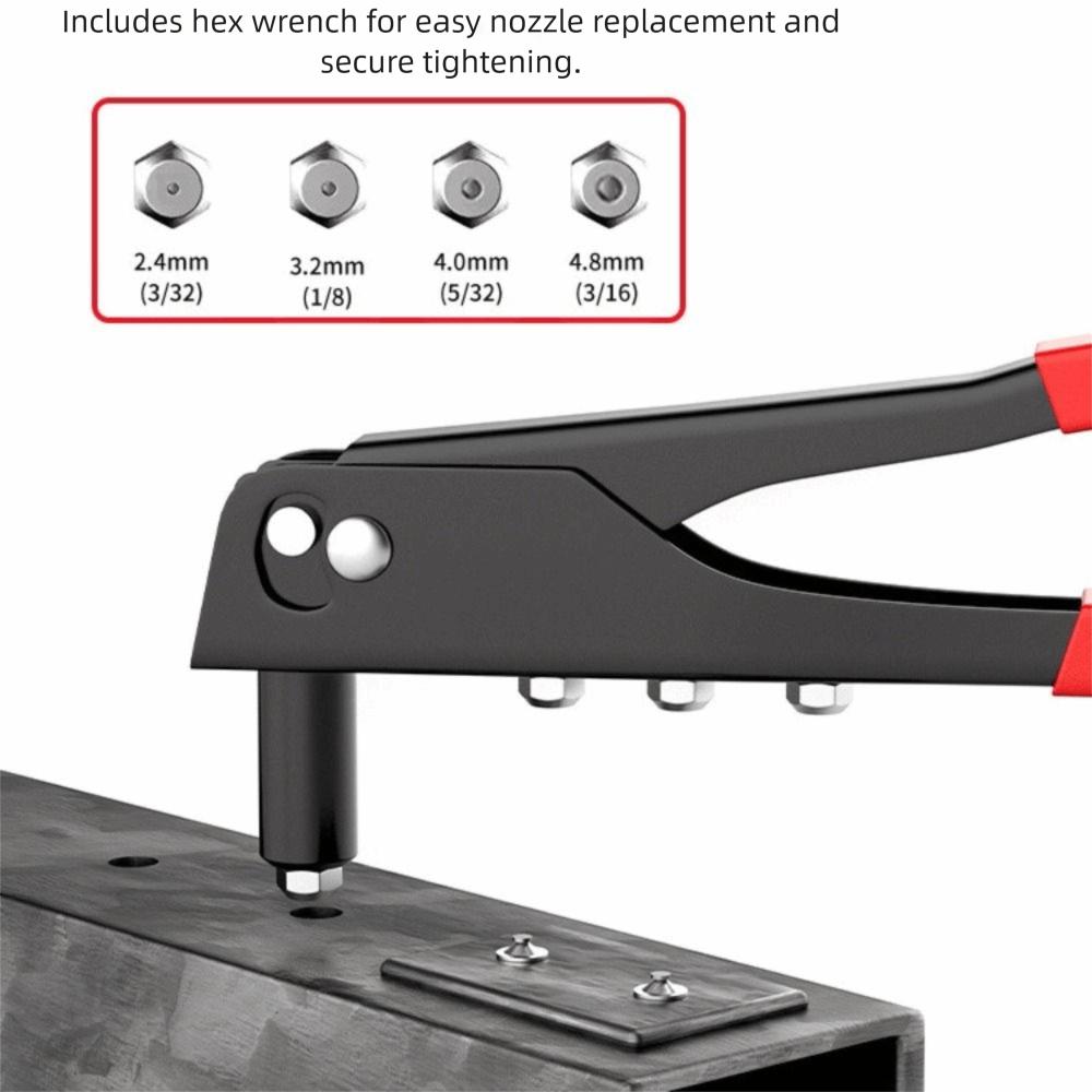 Manual Double Handle Riveter Set Steel Construction Blind Rivets Rivet Tool  Home Fastening