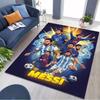 Messi Multi-Version Spieler Collage Druck Teppich Fußballfan Rutschfeste Rechteckige Fußmatte für Spielzimmer Wohnzimmer Schlafzimmer Heimdekoration