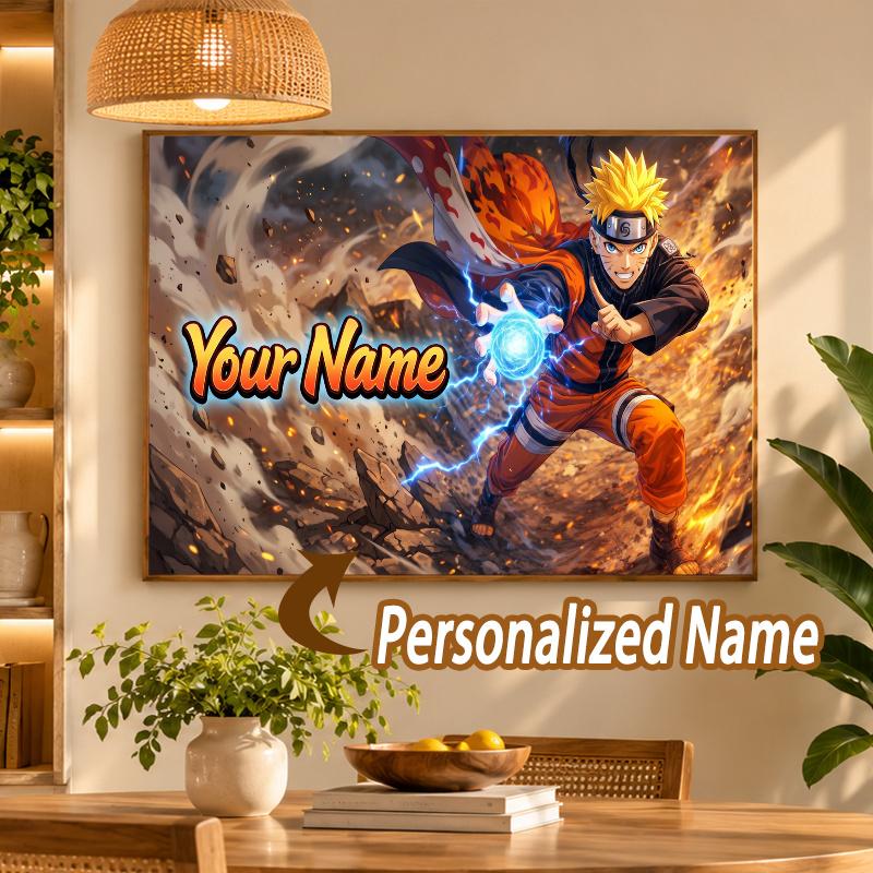 Naruto Uzumaki Custom Name Diamond Painting Personalized 5D Full Drill DIY Diamond Art Home Decor