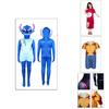 Cómodo y Elegante Disfraz de Cosplay de Bebé Interestelar para Niños con Estampados de Dibujos Animados en Diseño Stitch
