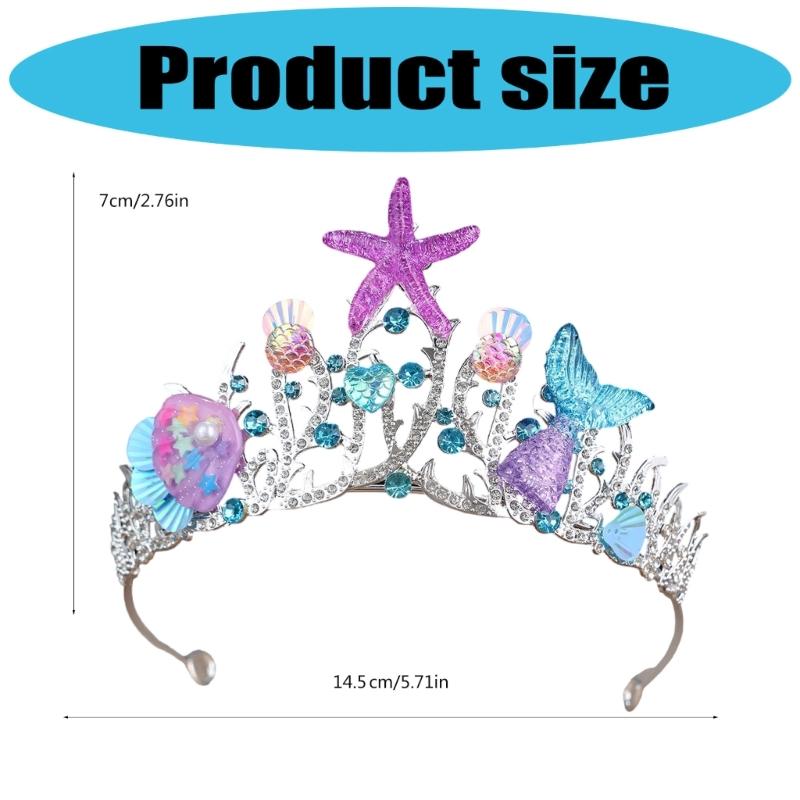 Barockstil Ozean Infanta Kopfschmuck Verbundmetall Accessoire für Hochzeiten Partys Fotografie