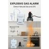 EU/US Plug Gas Leak Alarm Detector with DN15 Copper Valve | Natural Gas LPG Methane Sensor with Auto Shut Off