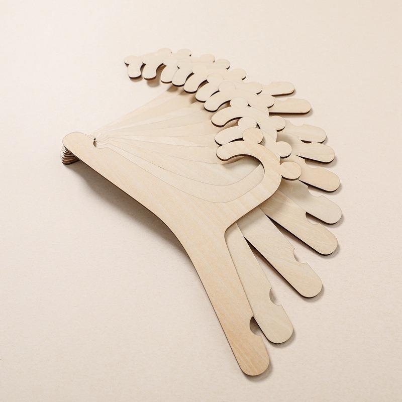 10/5 Pcs Kids Bear Shape Clothes Hanger Baby Wooden Creative Rack Hanger Home Girls Princess Room Nursery Decor For Kids Present