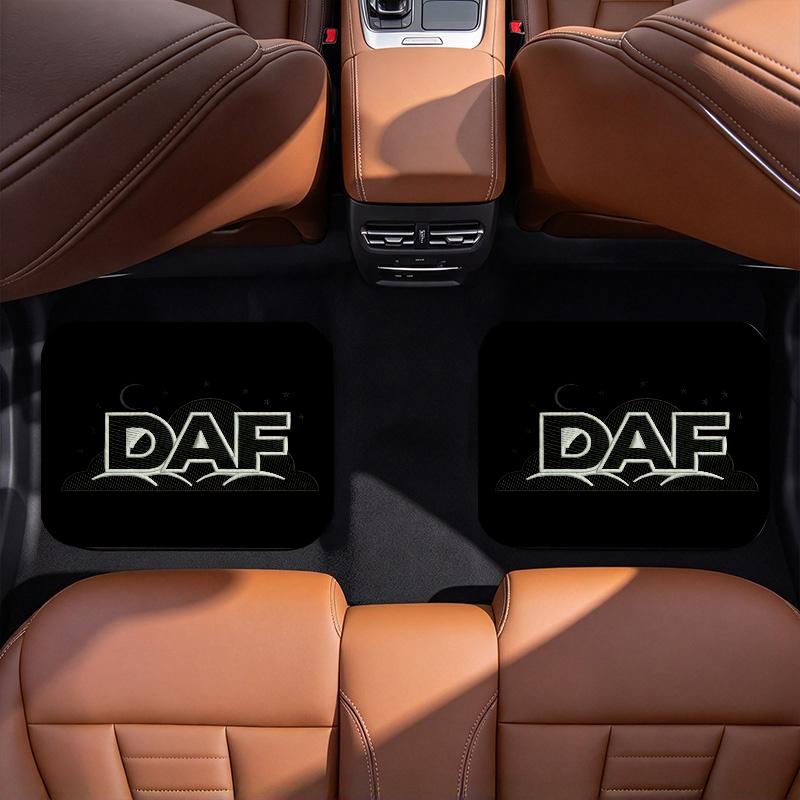 DAF pattern  Black Car Floor Mats Full Coverage All-Season Car Mats, XPE Non-Slip And Wear-Resistant Mats Suitable for SUV Interiors, Textured Car Car