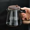 Creative Tea separation Glass Teapot 650ML One-button Filtering Teapot  Office