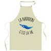 Planetee Tablier De Cuisine Natation C'est La Vie | Cadeau Original Humour Pour Cuisinier Et Cuisinière Vêtement Blouse