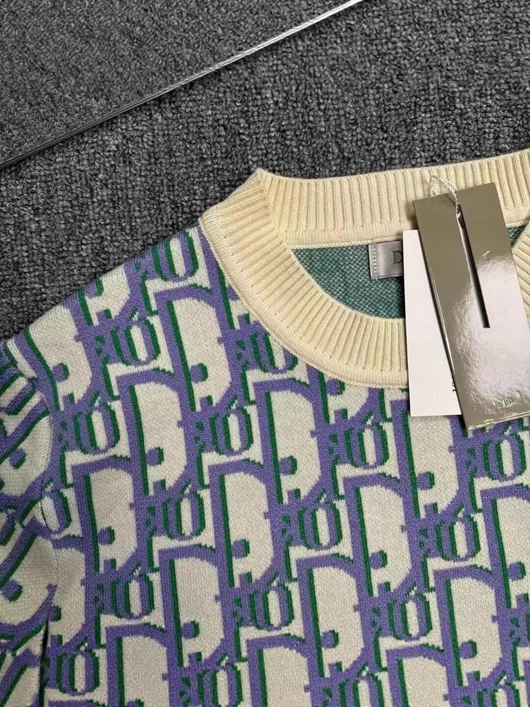 Cămașă de bază de lux cu mânecă lungă, tricotată argyle, unisex