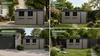 Galvanized Steel Garden House 359.4 cm x 284.2 cm (10.21 m²), Brown, with 3 Openable Windows, Lockable Double Doors and Flower Rack