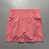 Amerikansk Stil Kvinder Højtaljede Sømløse Elastiske Tætsiddende Hurtigtørrende Åndbare Sports Fitness Løb Yoga Shorts Trekvart Længde Shorts