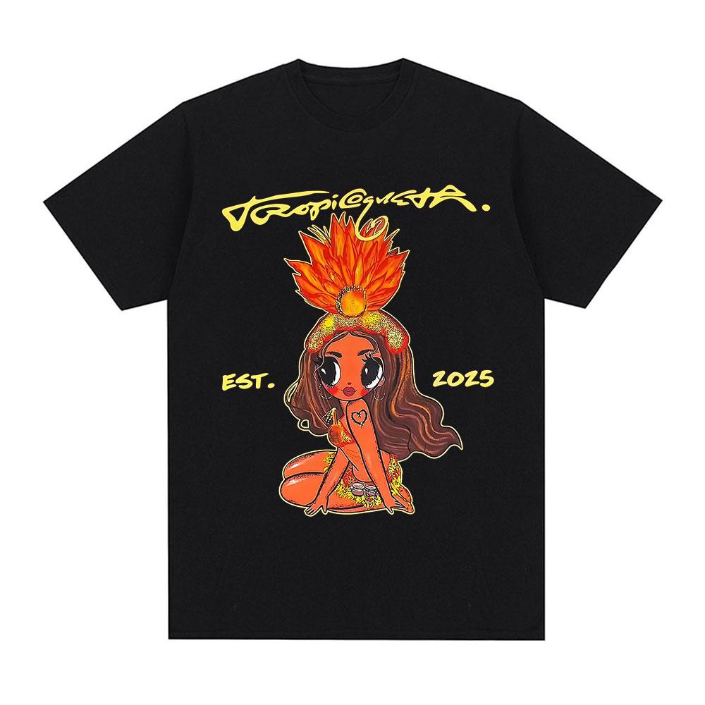 

Karol G Tropicoqueta 2025 Album Graphic T-shirt Men Women Clothing Fashion Short Sleeve T-shirts Casual Cotton Tshirt Streetwear 5XL різнокольоровий