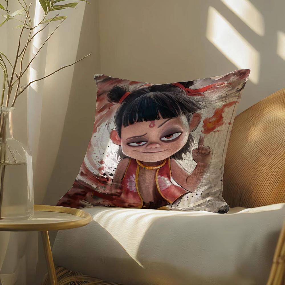 Newnezhaaobingstuffed Pillow Case Pillowcase, Double-Sided Printed, Sofa Cushion, Bedroom Headboard