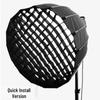 120CM Quick-Release Parabolic Softbox with Bowens Mount and Portable Honeycomb Grid Diffuser.