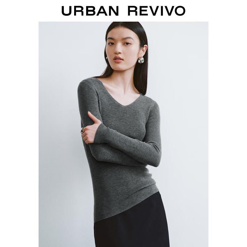 UR Women's Slim Fit V-Neck Knit Sweater